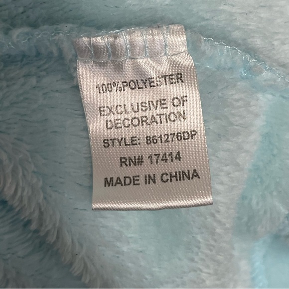 Miss Elaine Zip-up Robe / House Coat Blue Petite S - Picture 5 of 5